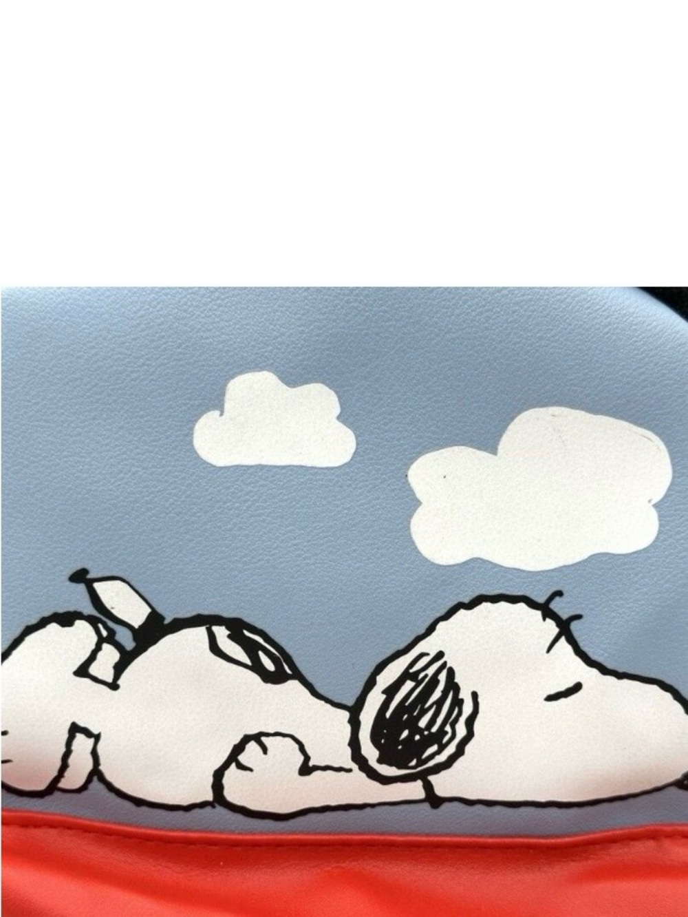 Peanuts Sleeping Snoopy Doghouse Faux Leather Mini Backpack Purse Diaper Bag NWT - Picture 3 of 10